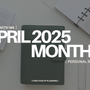 Plan with me: April 2025 Monthly Personal Rings Setup