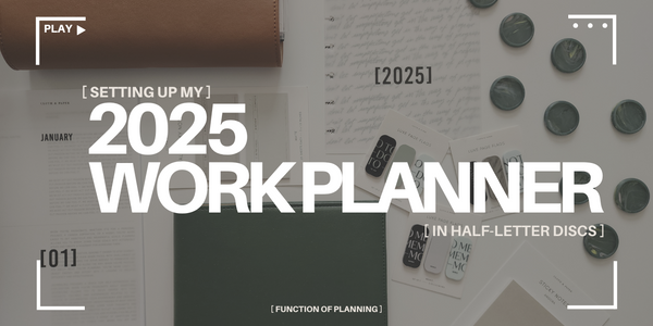 2025 Work Planner Half Letter Disc Setup