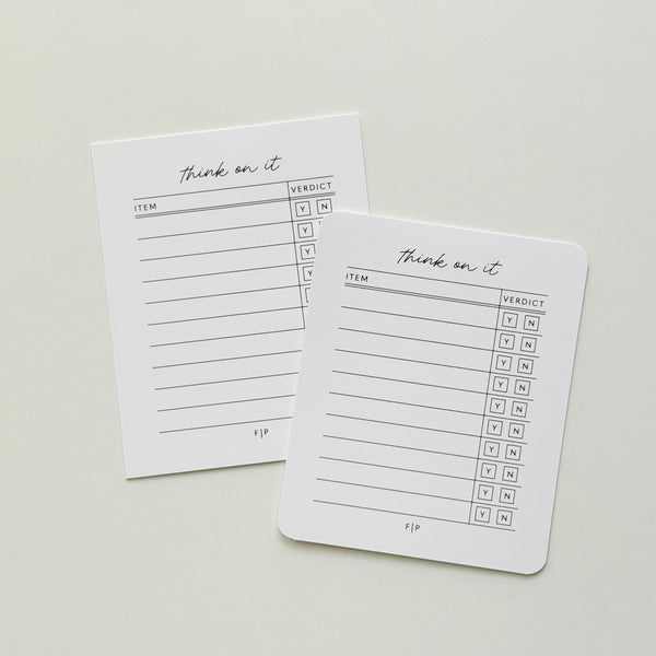 Think On It Journaling Cards