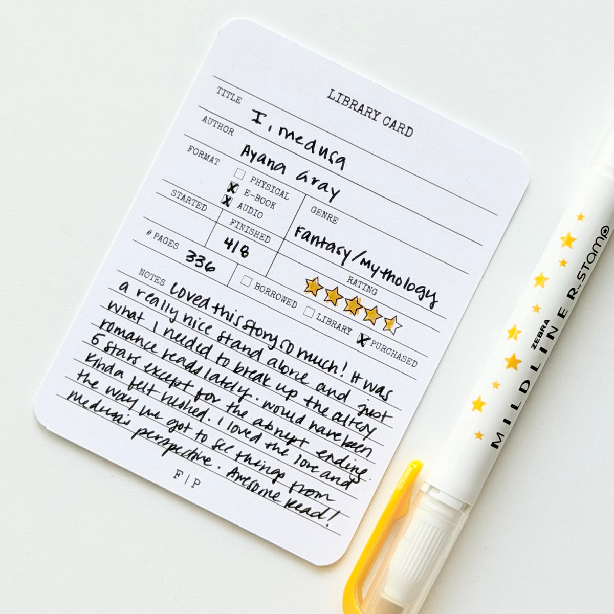 Book Review Journaling Cards