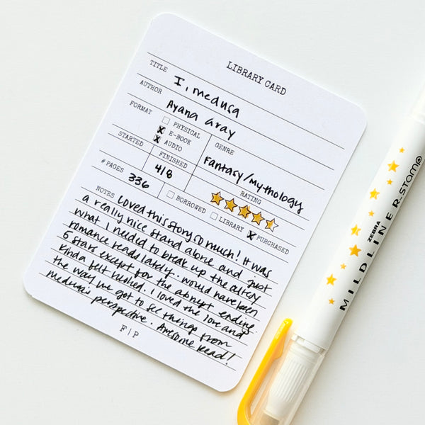 Book Review Journaling Cards