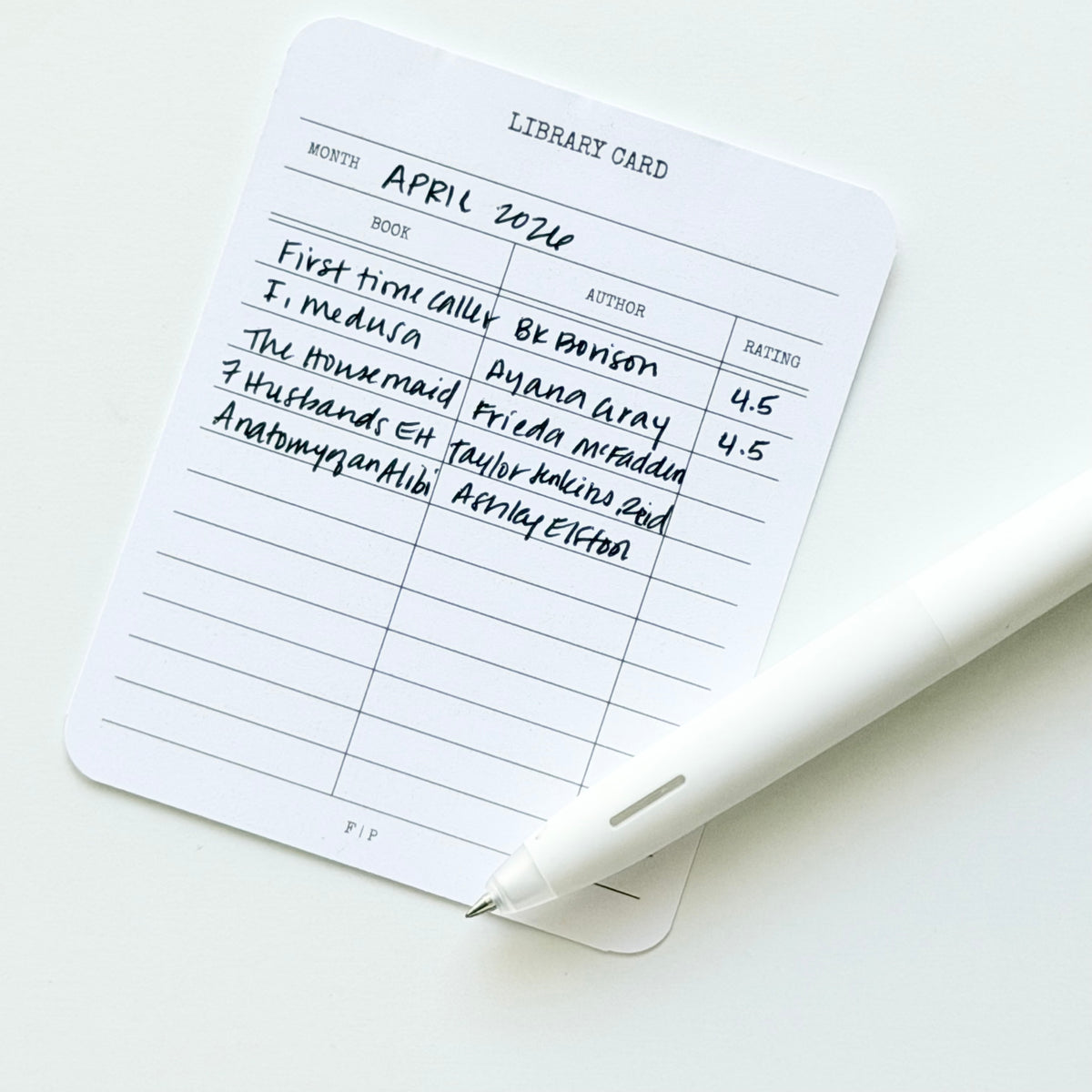 Library Journaling Cards