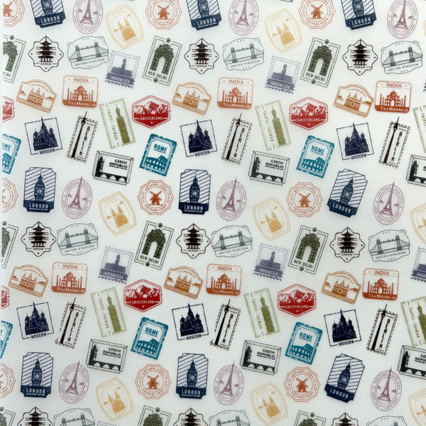 Travel Stamps Vellum
