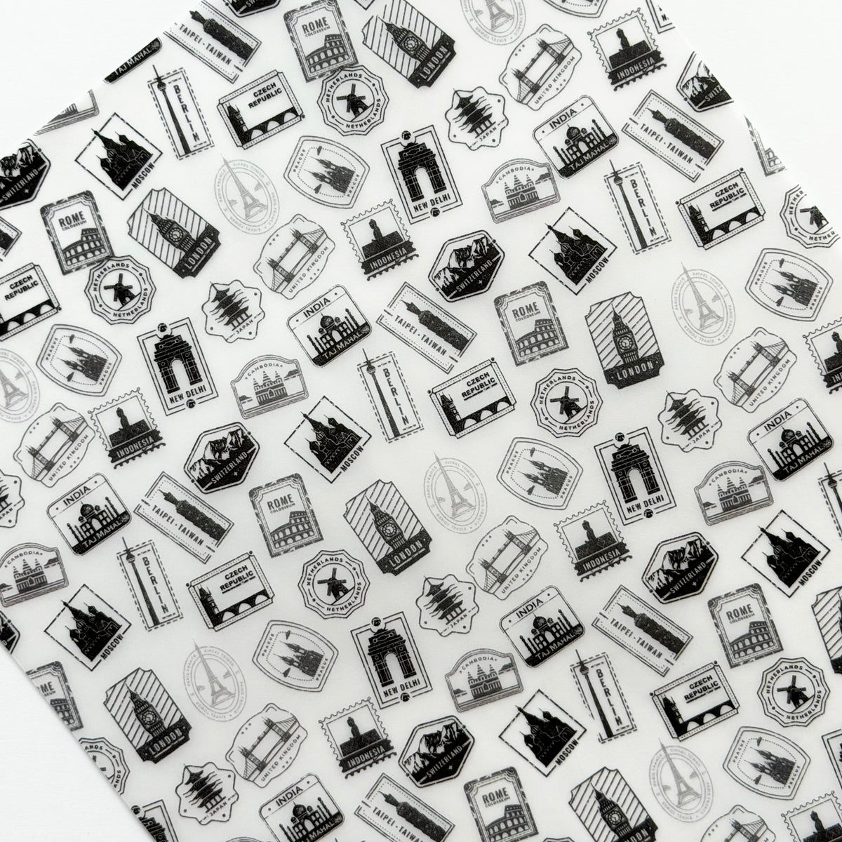 Travel Stamps Vellum
