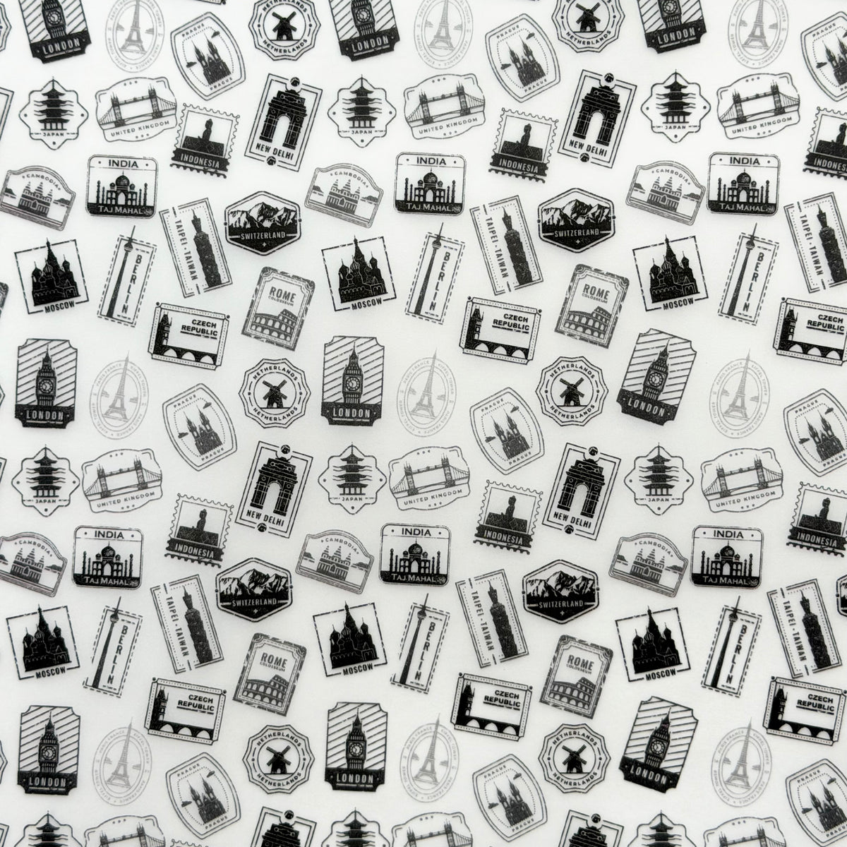 Travel Stamps Vellum