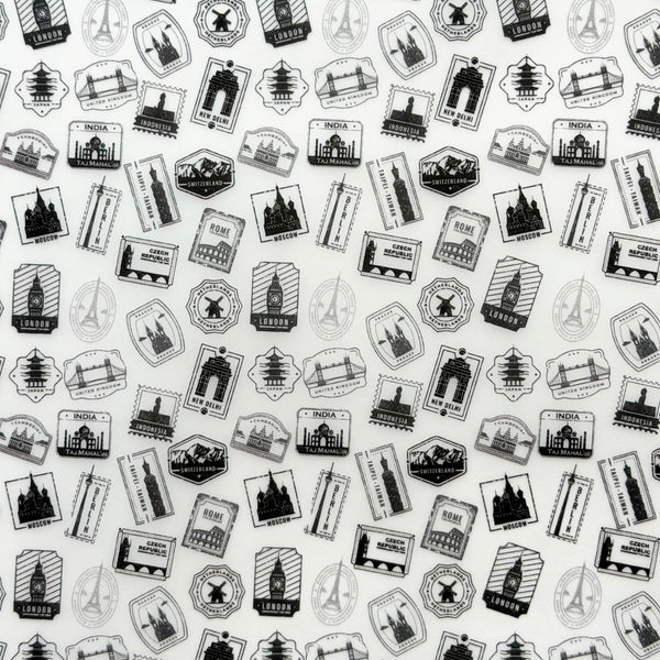 Travel Stamps Vellum