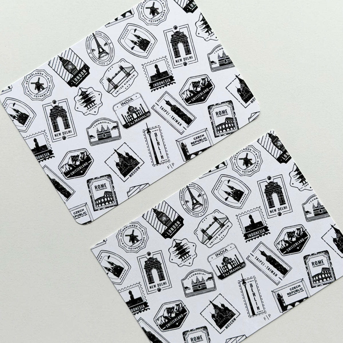 Travel Stamps Journaling Card