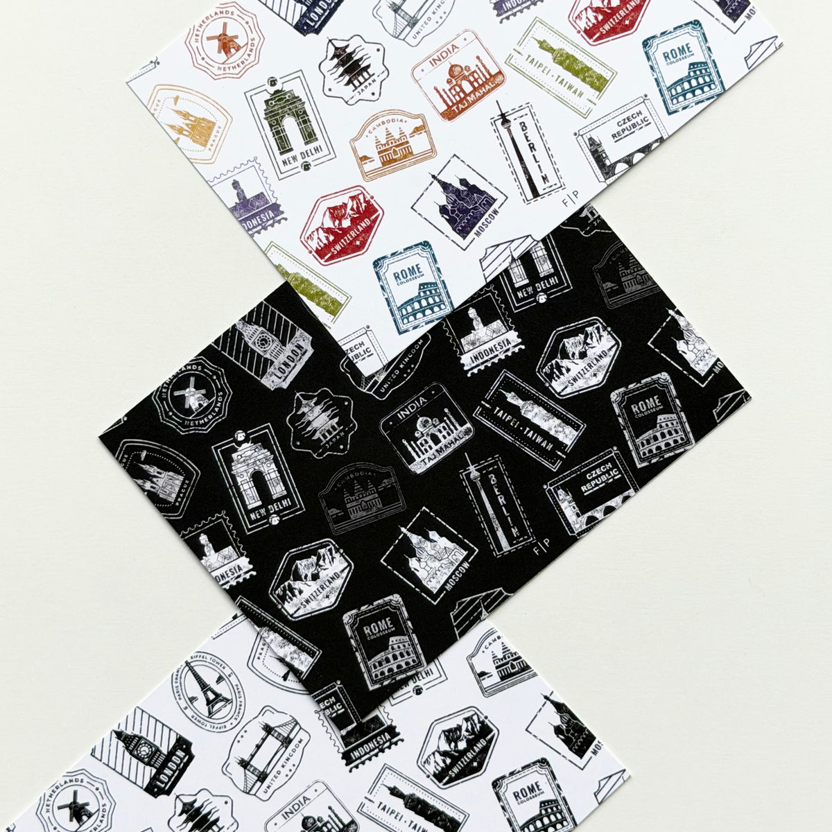 Travel Stamps Journaling Card