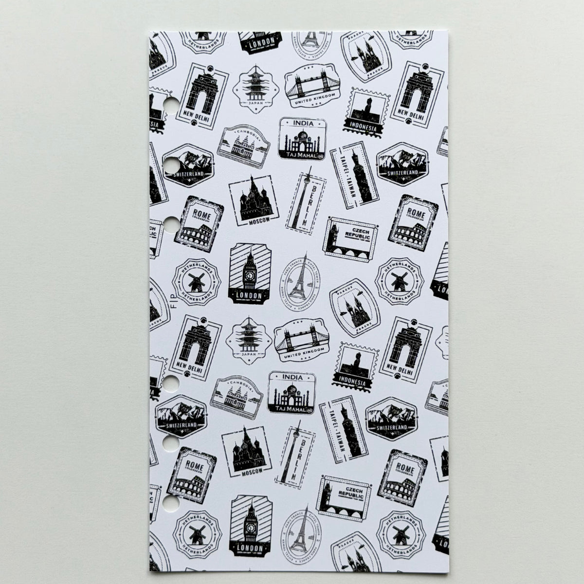 Travel Stamps | White