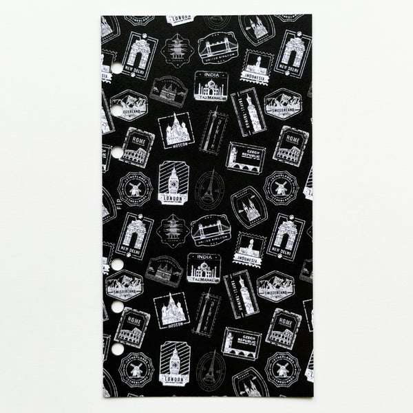 Travel Stamps | Black