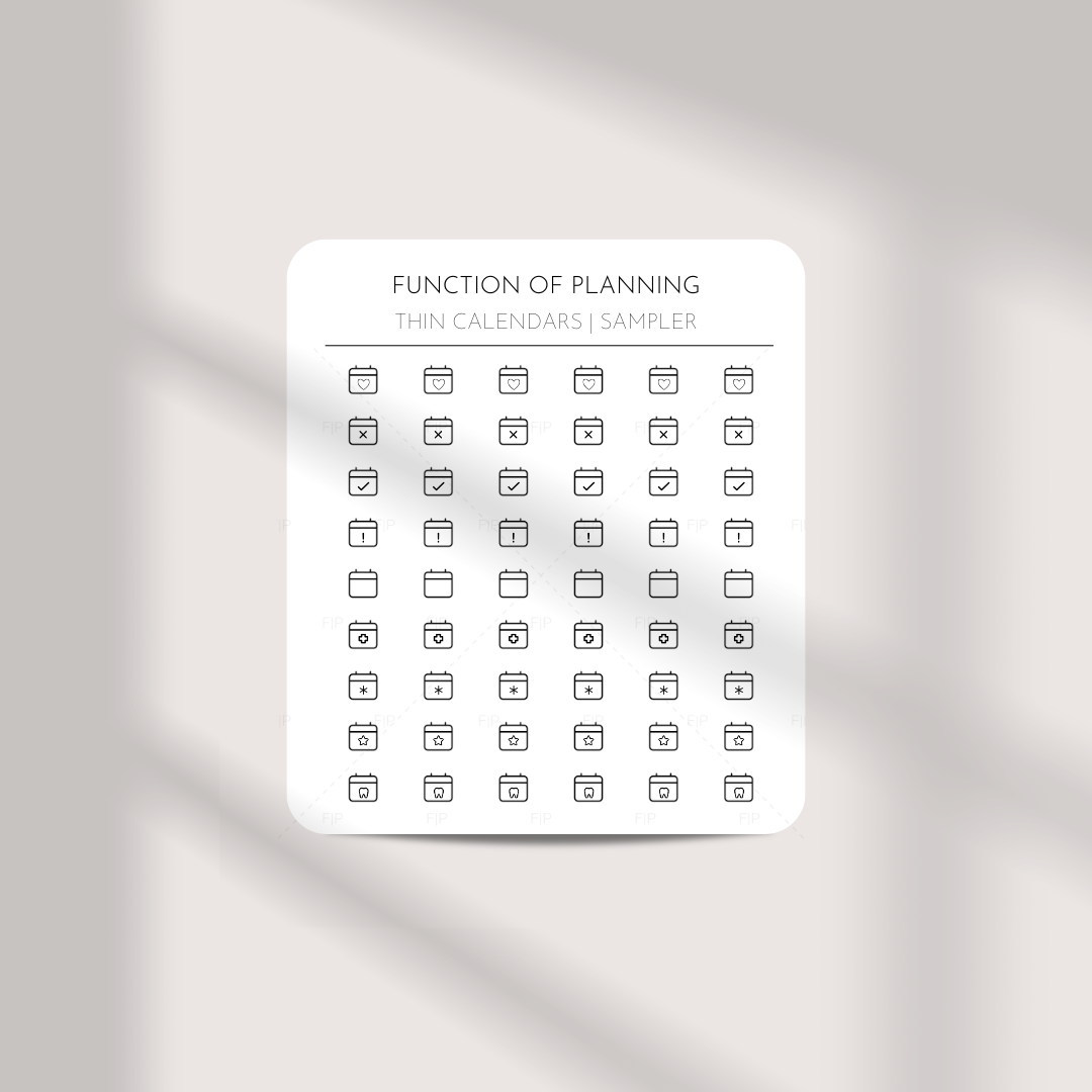Thin Calendar Icon