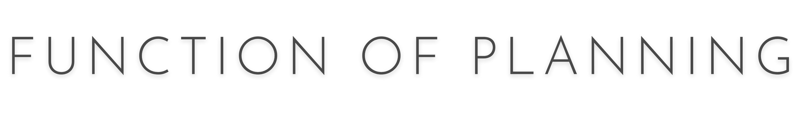 Function of Planning